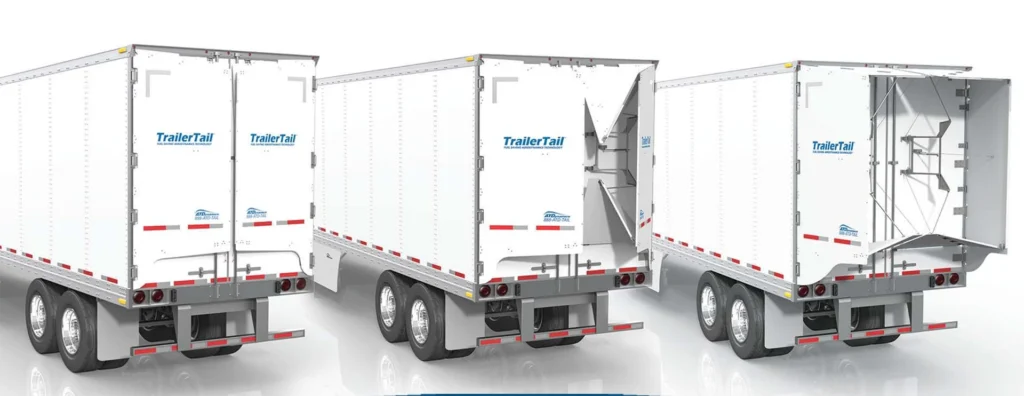 Heavy Duty Dry Van Trailer with Boat Tail Aerodynamic Kit