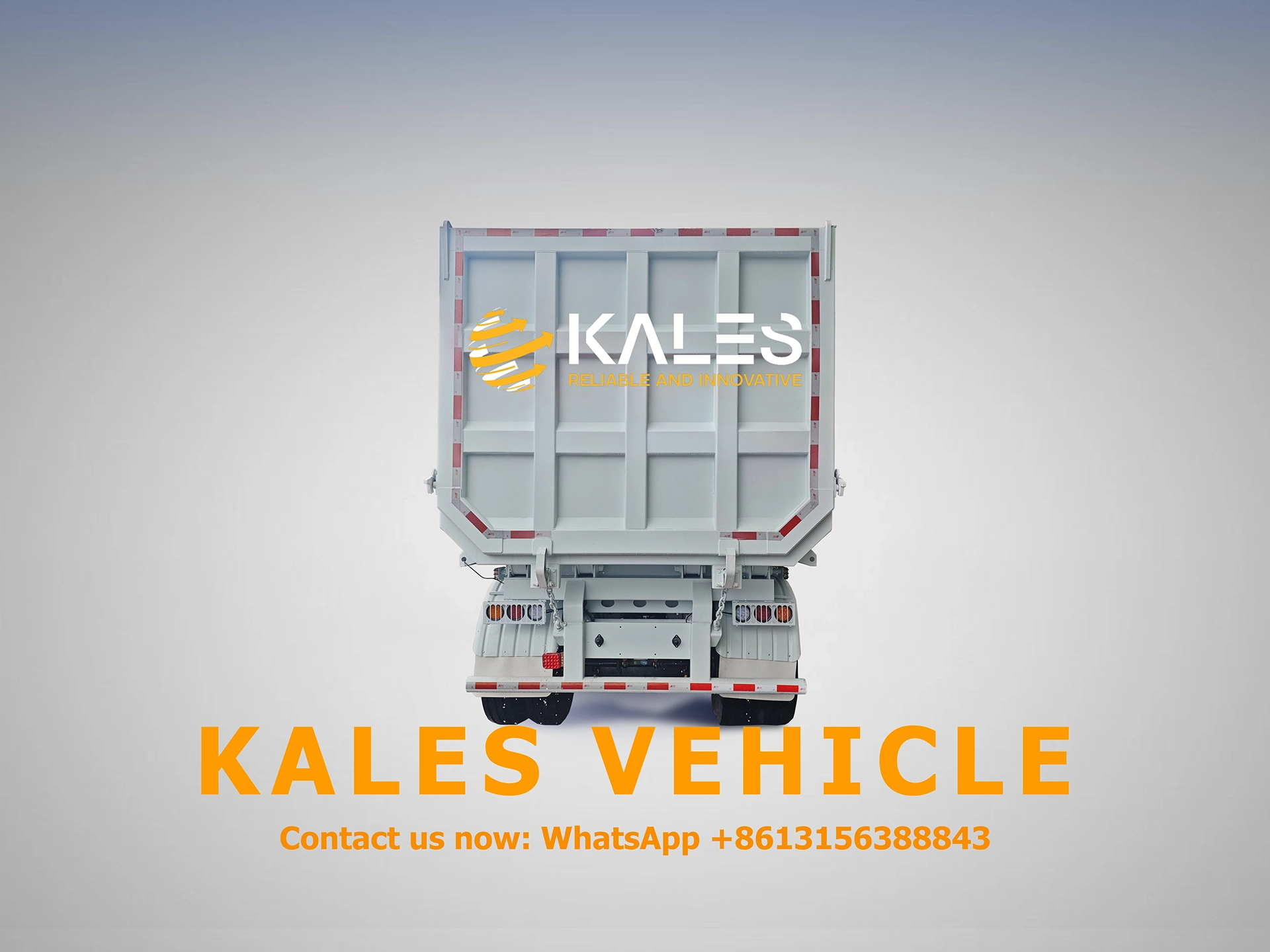 Side view of U-shape tipper trailer body