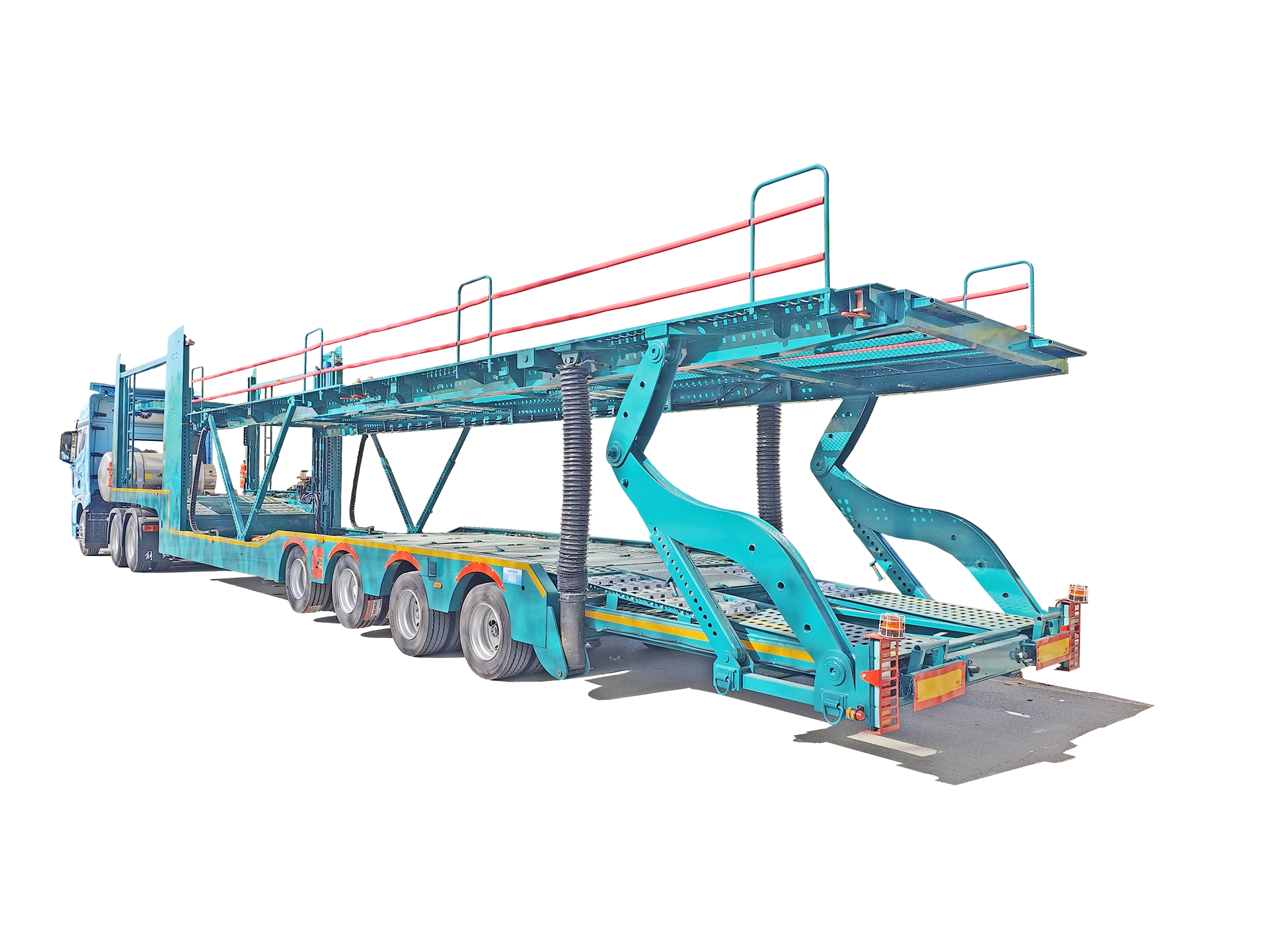Kales 4-Axle Hydraulic Folding Arm Car Carrier Semi Trailer