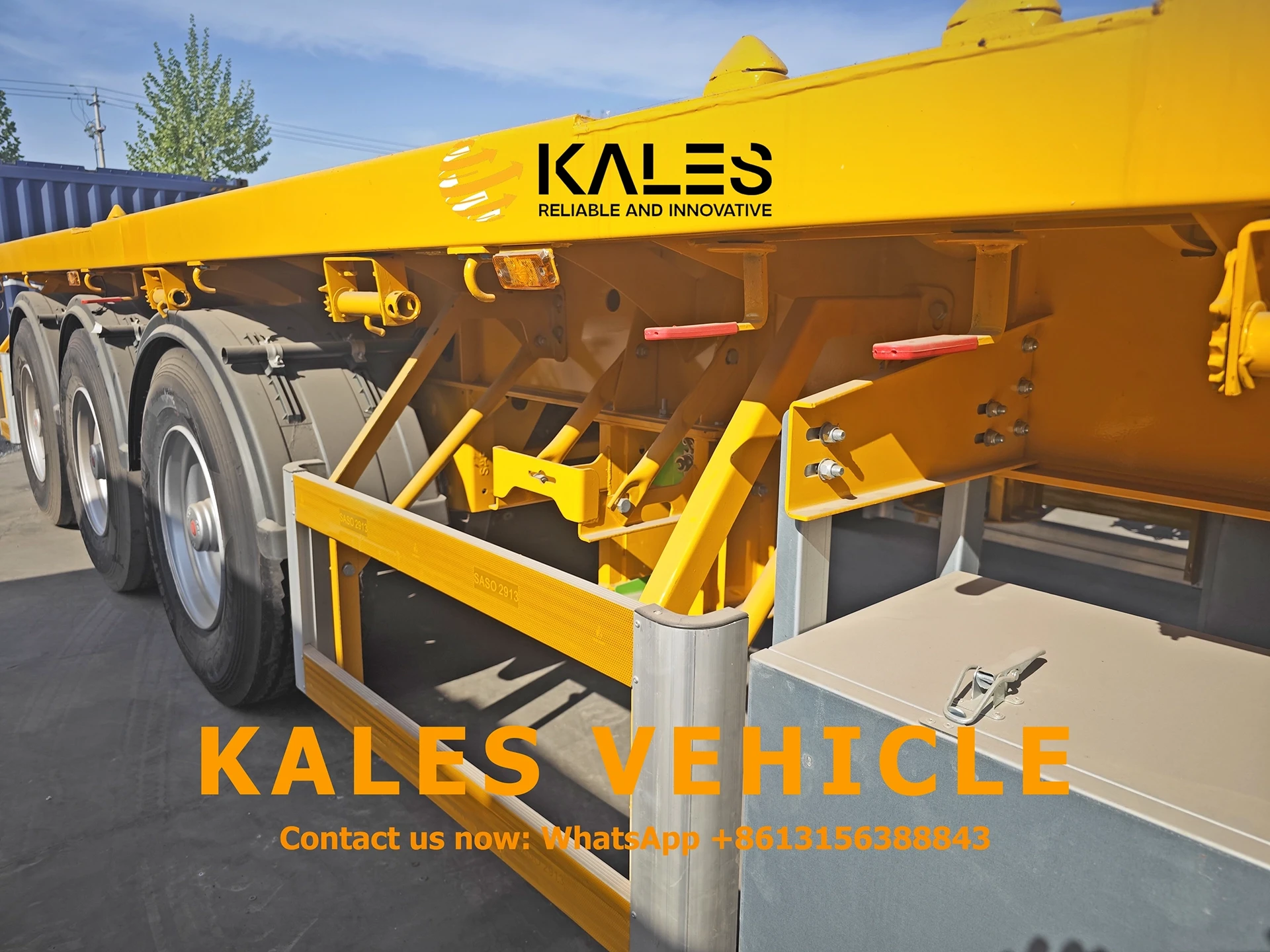 Standard steel side protection rails protecting the chassis and fuel tank