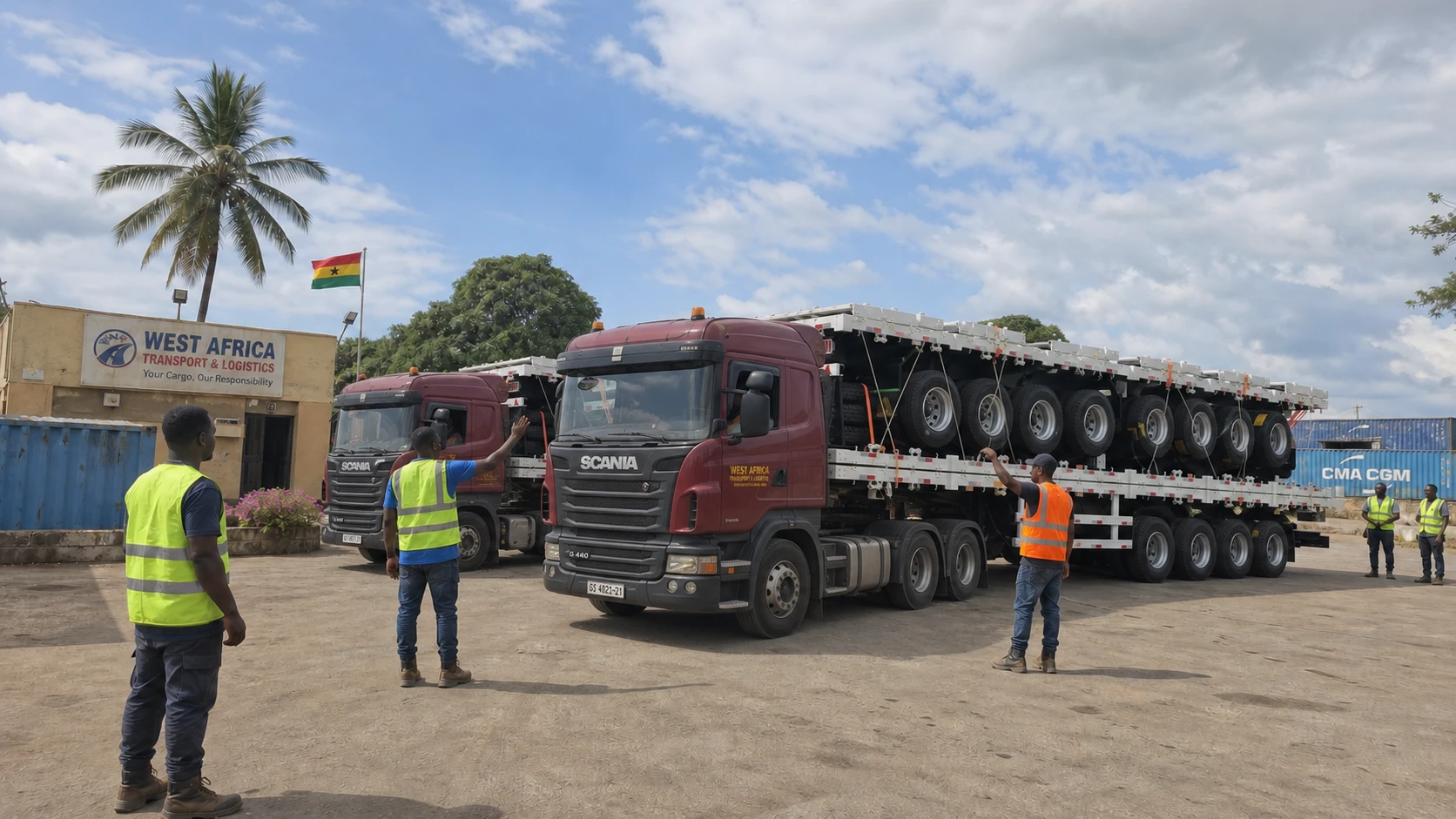 15 Tri-Axle Flatbed Trailers for Ghana: A Tema Port Fleet Case Study
