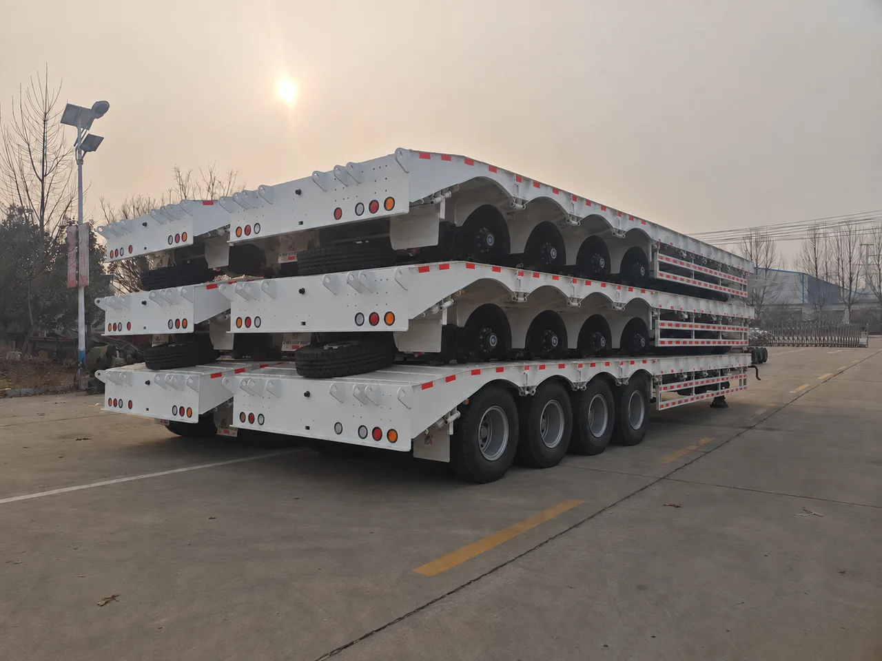 6 Custom 4-Axle 80-Ton Heavy-Duty Lowbed Semi-Trailers for Guinea Bauxite Mining: A Delivery Case Study